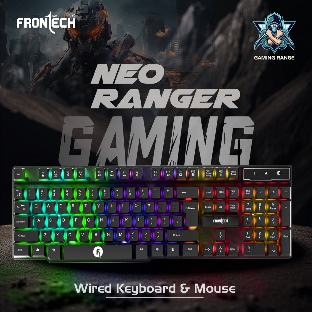 Frontech Wired Gaming RGB Backlight Effects Keyboard and Optical Mouse Combo (KB-0040) Frontech Wired Gaming RGB Backlight Effects Keyboard and Optical Mouse Combo (KB-0040)
